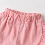 Derouetkia Infant Baby Girl Shorts Colourful Summer with Ruffle Design 3 Pcs - Image 3