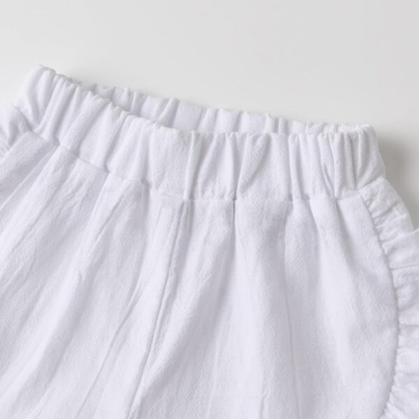 Derouetkia Infant Baby Girl Shorts Colourful Summer with Ruffle Design 3 Pcs - Image 5