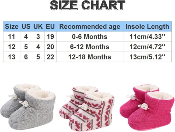 Fashion Toddler Colorful Little Girls Winter Warm Kids Baby Knitted Pre Walkers Boots Rain Boot Baby Girl - Image 6