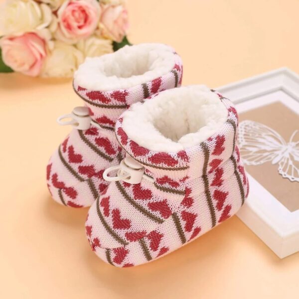 Fashion Toddler Colorful Little Girls Winter Warm Kids Baby Knitted Pre Walkers Boots Rain Boot Baby Girl - Image 7