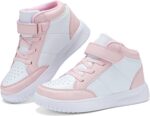 RTOUNT Kids Trainers Boys High Top School Tennis Sneakers for Girls Running Adjustable Strap Shoes - Image 4