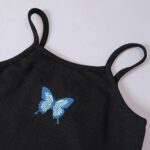 LIKCAISA Girls 2 Piece Outfits Cute Kids Sleeveless Bodycon Cami Dress & Long Sleeve Tops Crop Set for Teen Girls Party Clothes Summer Christmas Clothing Teenage Girls School Preppy Butterfly Dresses - Image 7