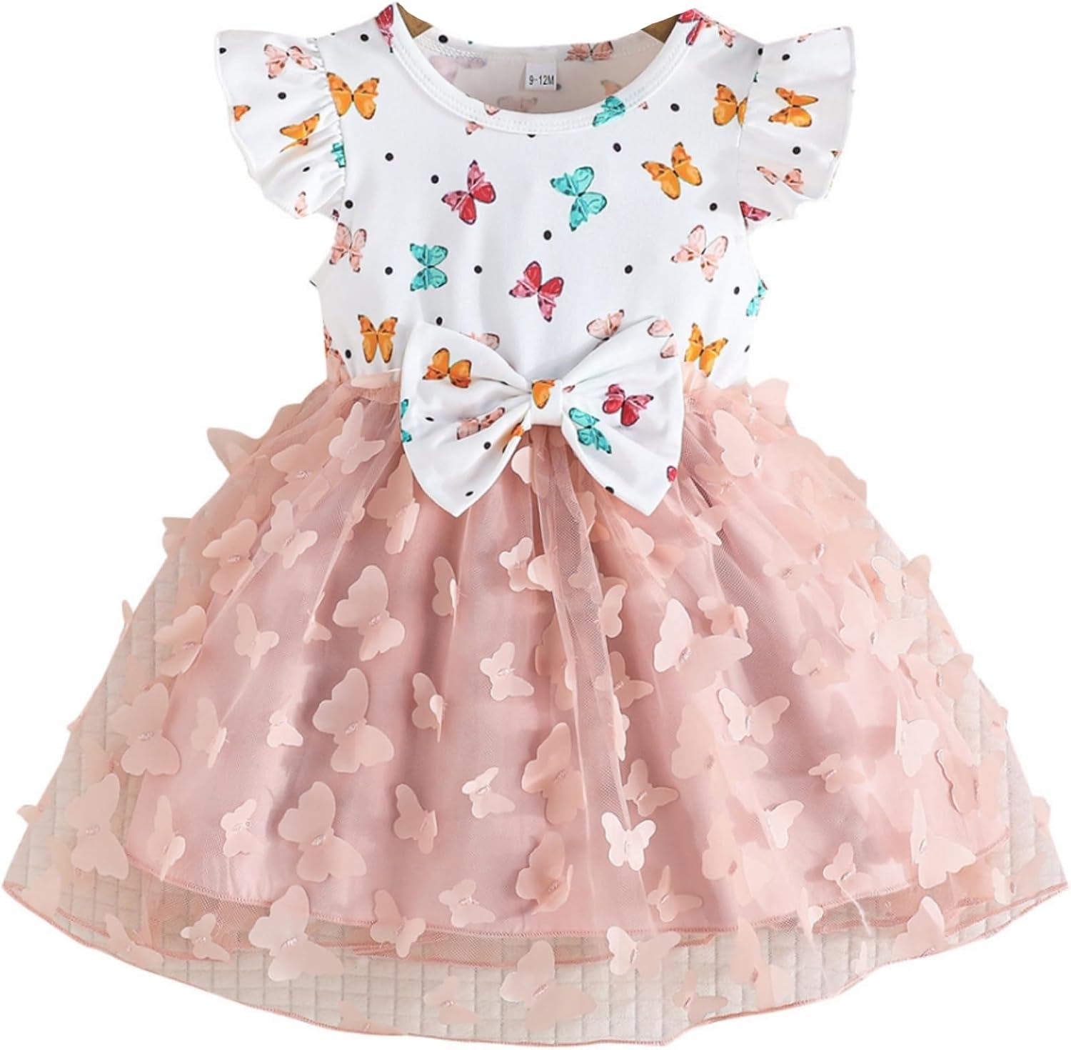 1744666695_71nPulNLycL._AC_SL1500_.jpg Yaopelky Kleinkind Baby Mädchen Sommerkleidung Säugling Ärmellos Kind Schmetterling Outfit Strand Sommerkleid für Mädchen - Image 1