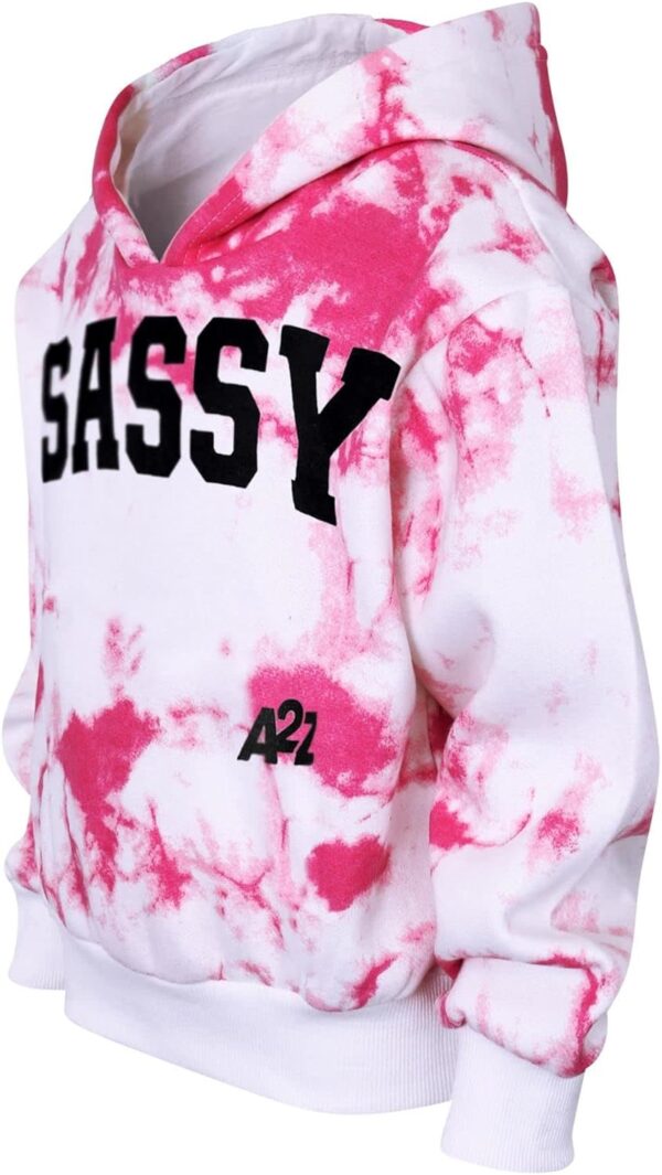 A2Z 4 Kids Girls Tracksuit Tie Dye Sassy Fleece Hooded Crop Top Bottom Jogging Suit Joggers Age 5 6 7 8 9 10 11 12 13 Years - Image 8