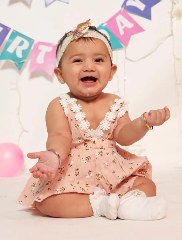 Baby Girl Dress Floral Print for Infant Baby Girl Romper Cute Outfit Set - Image 6