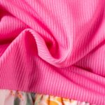 Baby Girl Romper Dress Flowers Print Flutter Sleeve A Line Dresses Round Neck Ribbed Bow Clothes for Toddler - Image 6