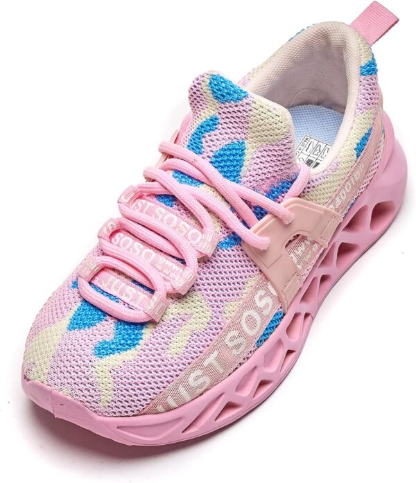 Daclay Kids Shoes Boys Girls Sports Soft Soled Running Elastic Cushion Cool Sneaker - Image 3