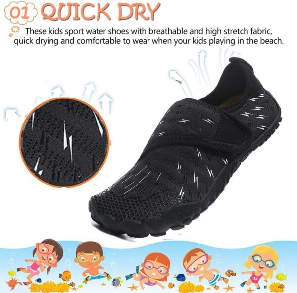 Water Shoes Kids Boys Girls Beach Shoes Kids Aqua Swimmming Shoes Pool Barefoot Shoes Quick Dry Lightweight Kids Surfing Diving Shoes - Image 2