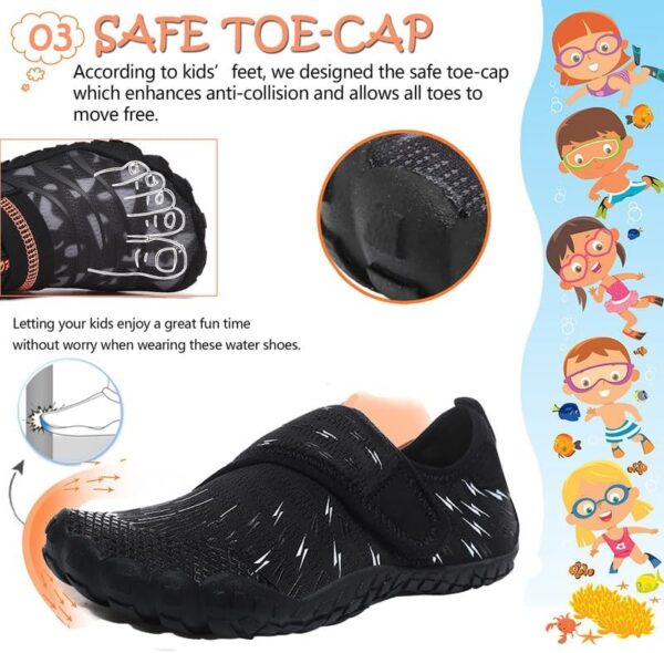 Water Shoes Kids Boys Girls Beach Shoes Kids Aqua Swimmming Shoes Pool Barefoot Shoes Quick Dry Lightweight Kids Surfing Diving Shoes - Image 4