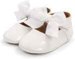 Sonsage Infant Baby Girls Bowknot Mary Jane Toddler PU Leather Soft Sole Princess Wedding Dress First Walking Flats Prewalker Newborn Ballet Shoes - Image 4