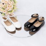 Toddler Little Girl Mary Jane School Shoes Soft Anti-Slip Sole Hook and Loop Wedding Dress Flat - Image 2