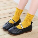 Girls Kids Leather Soft Sandals Dress Dance Loafers Beaded Strap Summer Casual Shoes Baby Toddler Ankle Closed Toe Shoes - Image 2