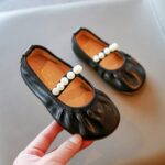 Girls Kids Leather Soft Sandals Dress Dance Loafers Beaded Strap Summer Casual Shoes Baby Toddler Ankle Closed Toe Shoes - Image 7