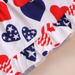 KONFEN Baby Girl Toddler Dress - Sleeveless Dresses with Stripe Star Heart + Headband, Newborn Toddler Dress Set Outfits Spring Summer Autumn for 0-3 Years (Red) - Image 3