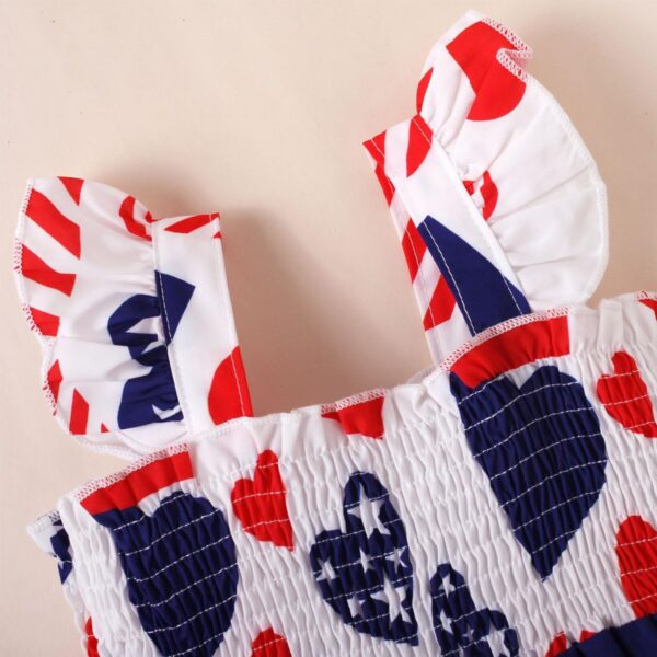 KONFEN Baby Girl Toddler Dress - Sleeveless Dresses with Stripe Star Heart + Headband, Newborn Toddler Dress Set Outfits Spring Summer Autumn for 0-3 Years (Red) - Image 7