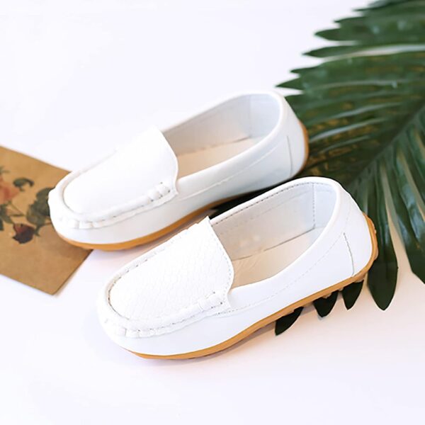 Toddler Little Kid Boys Girls Soft Slip On Loafers Dress Flat Shoes Boat Shoes Leisure Shoes Baby Shoes Girls Shoes Casual Shoes Hiking Shoes Children's Shoes Single Shoes Baby Shoes, White, 28 - Image 8