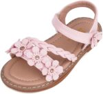 Girls Sandals Toddler Girls Flower Summer Sandals Little Girl Leather Sansals Open Toe Holiday Vacation Shoes