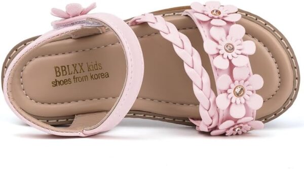 Girls Sandals Toddler Girls Flower Summer Sandals Little Girl Leather Sansals Open Toe Holiday Vacation Shoes - Image 3