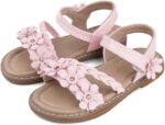 Girls Sandals Toddler Girls Flower Summer Sandals Little Girl Leather Sansals Open Toe Holiday Vacation Shoes - Image 5
