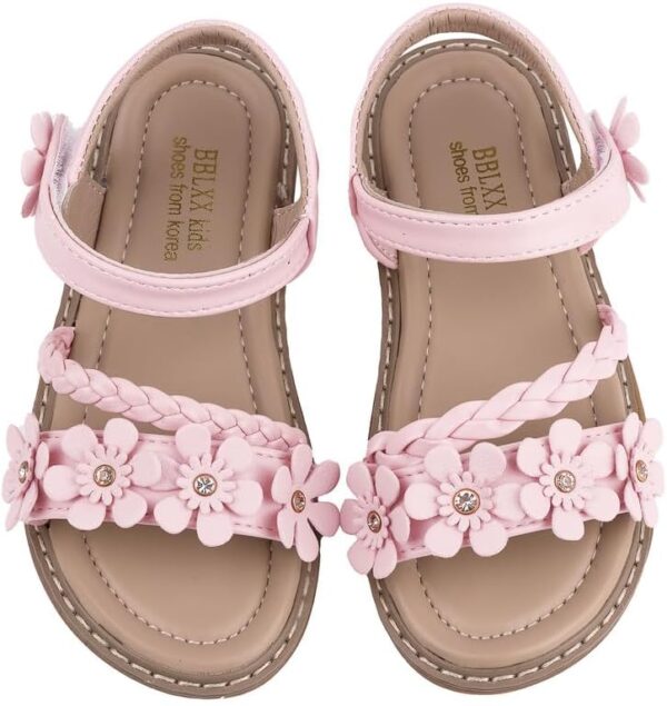 Girls Sandals Toddler Girls Flower Summer Sandals Little Girl Leather Sansals Open Toe Holiday Vacation Shoes - Image 6