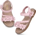 Girls Sandals Toddler Girls Flower Summer Sandals Little Girl Leather Sansals Open Toe Holiday Vacation Shoes - Image 7