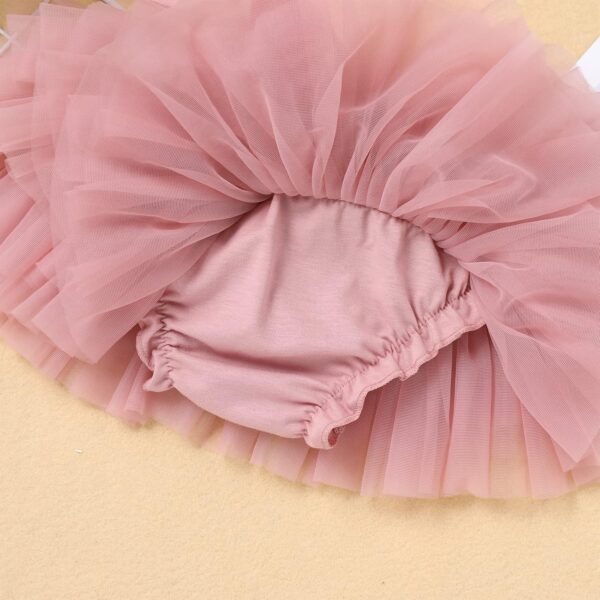 Tutu Skirt for Baby Girl with Diaper Cover Toddler Girls Layered Tulle Skirts Bloomers and Headband First Birthday Cake Smash Outfits - Image 4