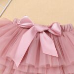 Tutu Skirt for Baby Girl with Diaper Cover Toddler Girls Layered Tulle Skirts Bloomers and Headband First Birthday Cake Smash Outfits - Image 5