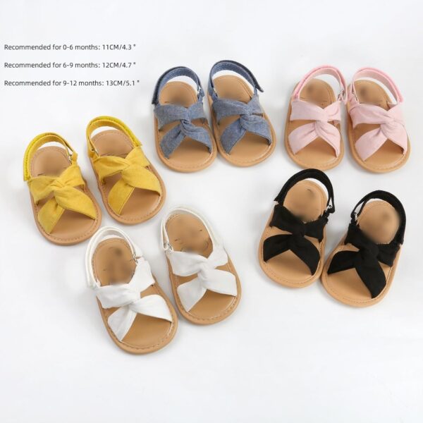 Baby Girls Sandals Summer Cotton Sandals and Walking Shoes Open Toe Sandals - Image 5