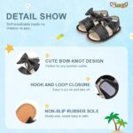Sonsage Infant Baby Girls Boys Summer Sandals Newborn Bowknot Crib Sandal Outdoor Beach Toddler Pu Leather Soft Rubber Sole Dress Flats First Walker Shoes - Image 5