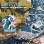 Kids Closed Toe Sandals for Boys Girls Adjustable Walking Hiking Sports Summer Shoes Size 7.5 UK (25 EU) Toddler to 3 UK (35 EU) Big Kid - Image 3