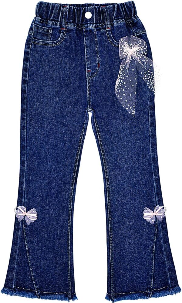 Peacolate 4-10T Spring Fall Little Big Girls 2pcs Clothing Set Tops and Jeans - Image 3