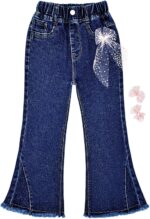 Peacolate 4-10T Spring Fall Little Big Girls 2pcs Clothing Set Tops and Jeans - Image 5