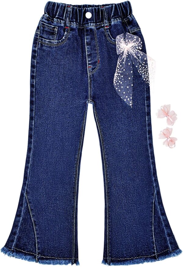 Peacolate 4-10T Spring Fall Little Big Girls 2pcs Clothing Set Tops and Jeans - Image 5