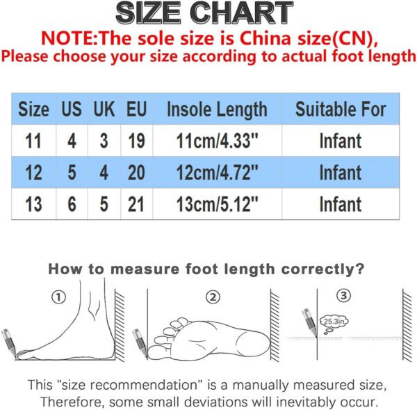 Baby Boots 6 12 Months Girls Newborn Shoes Boots Baby Girls and Boys Warm Shoes Soft Comfortable Canvas Infant Toddler Home Shoes Baby Slippers 12 18 Months Baby Sock Shoes Boots - Image 6