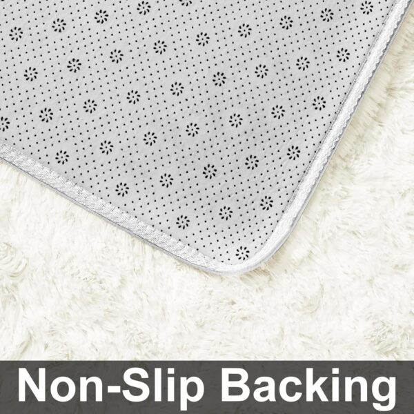 Large Rugs for Living Room,Fluffy Rugs for Bedroom,Cream Bedside Rug,Shaggy Washable Non-Slip Carpet for Lounge,Kids Room(Cream, 160x230 cm) - Image 5