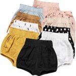 3 Pack of Little Baby Girls Boys Cotton Linen Blend Cute Bloomer Shorts - Image 7
