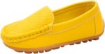 Toddler Little Kid Boys Girls Soft Slip On Loafers Dress Flat Shoes Boat Shoes Leisure Shoes Baby Shoes Girls Shoes Casual Shoes Hiking Shoes Children's Shoes Single Shoes Baby Shoes, yellow, 28
