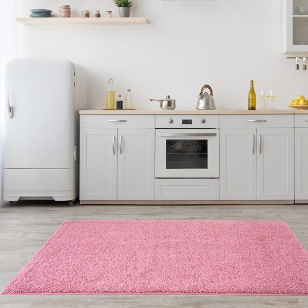 Living Room Rug - Cosy, Soft and Easy-to-Clean Area Rugs for Bedrooms and Kitchens, (Pink, 160 x 230 cm) - Image 3