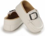 Baby Girls Loafers Prewalker Dress Shoes Infant Boys 𝗢xford PU Leather Soft Sole Anti-Slip Flat Buckle Sneakers Baby Girl Shoes 9 12 Months Light Up Shoes Toddler Boys Size 6 - Image 7