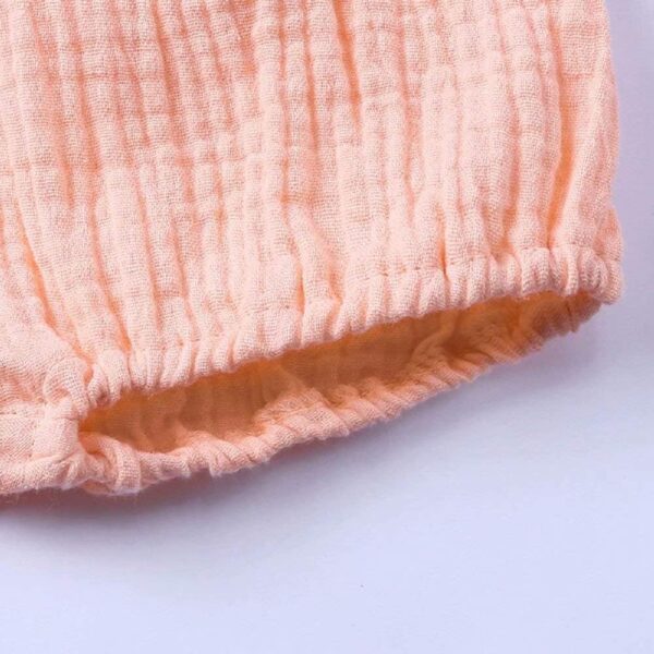Baby Girl Solid Shorts Newborn Bloomers Kids Linen Blend Bread Pant Harem Shorts Pink - Image 3