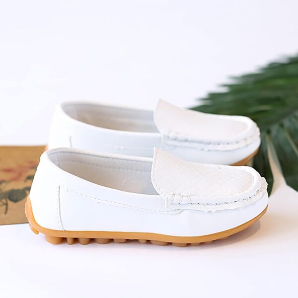 Toddler Little Kid Boys Girls Soft Slip On Loafers Dress Flat Shoes Boat Shoes Leisure Shoes Baby Shoes Girls Shoes Casual Shoes Hiking Shoes Children's Shoes Single Shoes Baby Shoes, White, 27 - Image 7