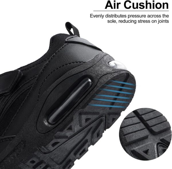 Kids Trainers Boys School Shoes Hoop and Loop Air Cushion Running Shoes - Image 3