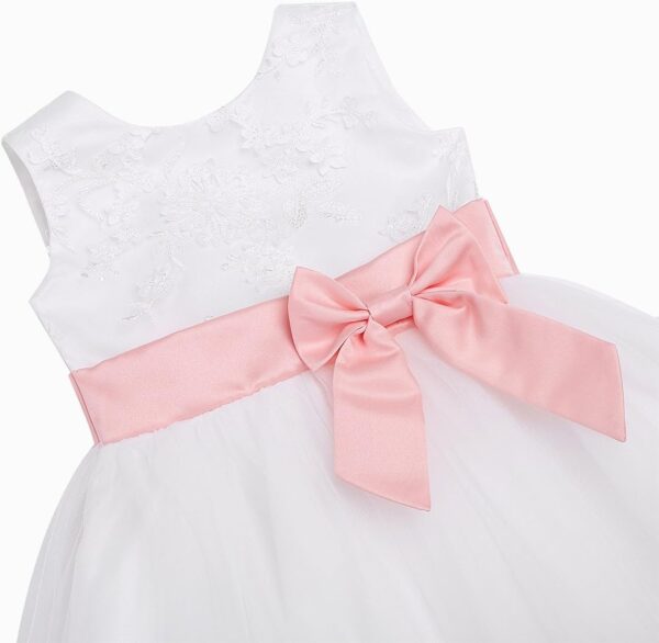 CHICTRY Infant Baby Girls Dress Embroidered Christening Baptism Gowns Flower Girl Dress with Bloomers - Image 4