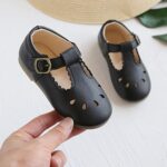 Children's Sandals Spring/Summer Solid Soft Sole Hollow Metal Buckle Hiking Shoes Party Birthday School Sandals Boys Spring and Summer Loafers Evening Shoes Single Shoes - Image 4