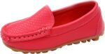 Toddler Little Kid Boys Girls Soft Slip On Loafers Dress Flat Shoes Boat Shoes Leisure Shoes Baby Shoes Girls Shoes Casual Shoes Hiking Shoes Children's Shoes Single Shoes Baby Shoes, red, 22