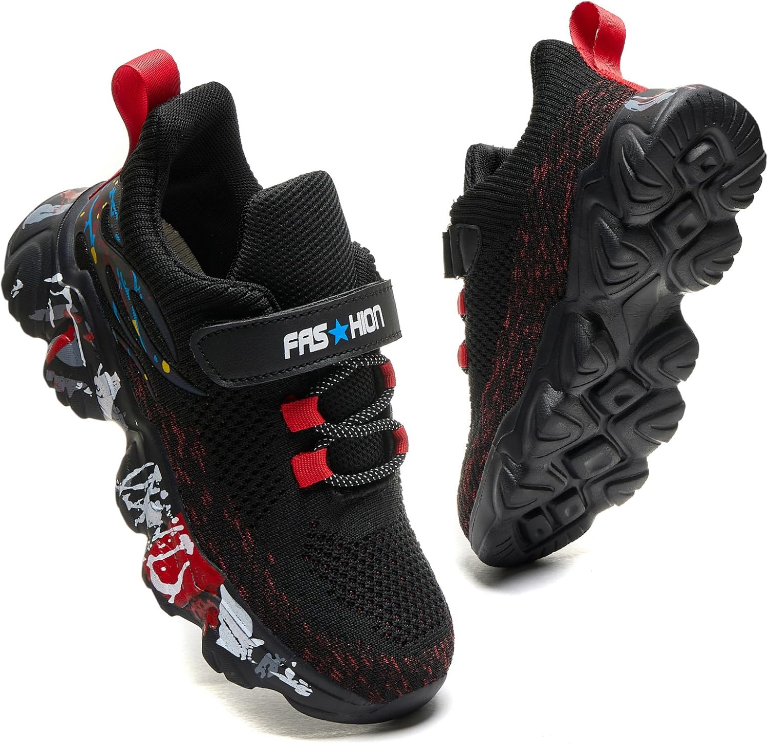 1744977593_71VmZN1uaBL._AC_SL1500_.jpg Kids Shoes Boys Girls Sports Soft Soled Running Elastic Cushion Cool Sneaker - Image 1