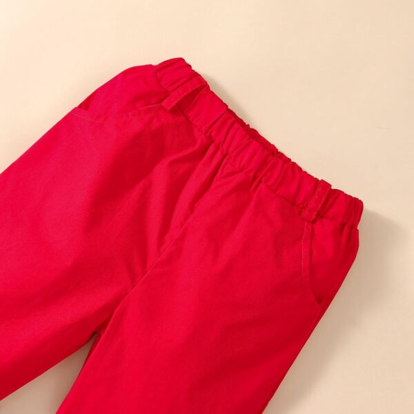 CHENSIYU Kids Boys Girls Baby Girl Pants Kids White Joggers Baby Elasticated Bloomer Trousers Toddler White Bottoms Baby-Girls Clothes Snowman Outfit Kids - Image 5