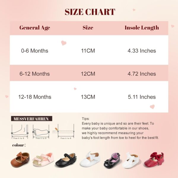 CENCIRILY Baby Girl Mary Jane Shoes Anti-Slip First Walking Bowknot Soft Sole Princess Wedding Dress Flats for 0-18 Month - Image 6