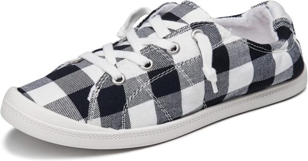 Casual Slip on Shoes for Women Under 30 Women's Canvas Shoes Vulcanize Soft Ladies Autumn Loafers Flat Shoes Shoes Casual for Baby Boy (Black, 5) - Image 3