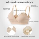 Vinfact Nursing Bra 3 Pack Seamless V Neck Maternity Bra Women Pregnancy Breastfeeding Bra - Image 3
